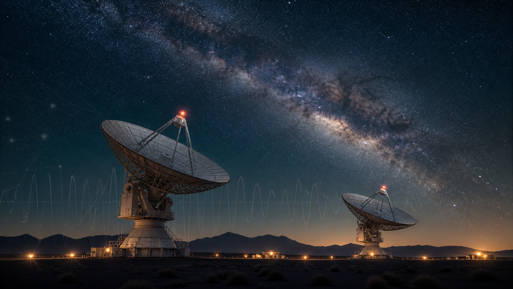 Radio interferometry conceptual illustration