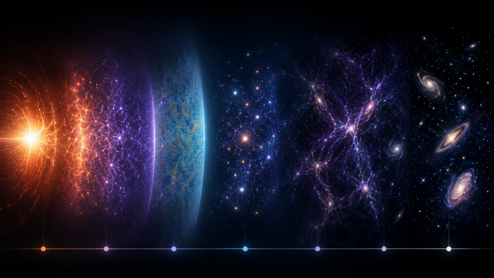 Cosmic timeline illustration