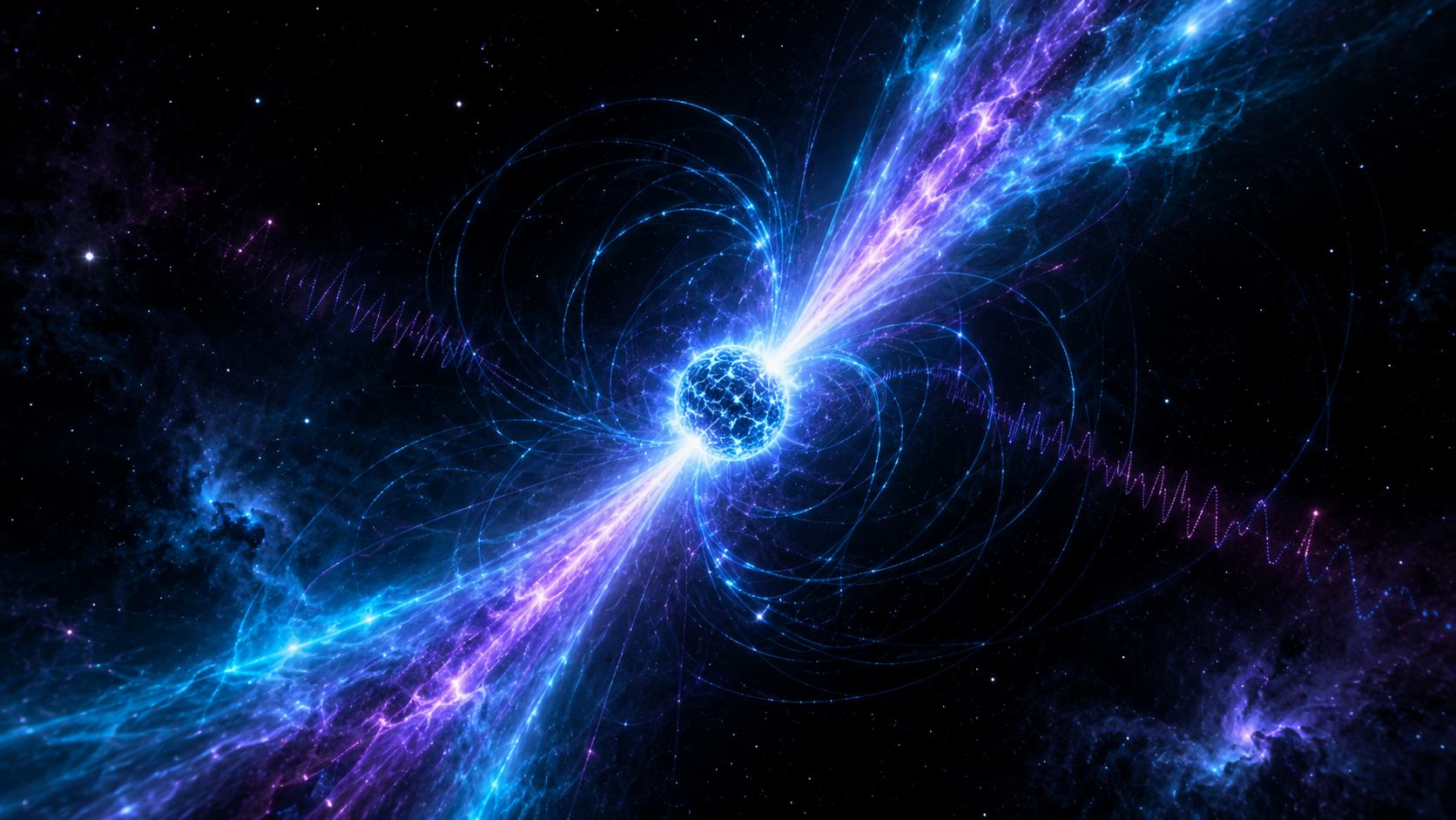 Conceptual illustration of a pulsar