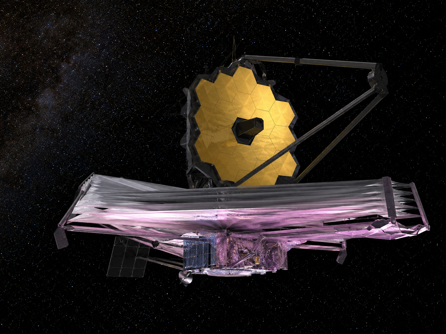 AI-generated illustration of the James Webb Space Telescope