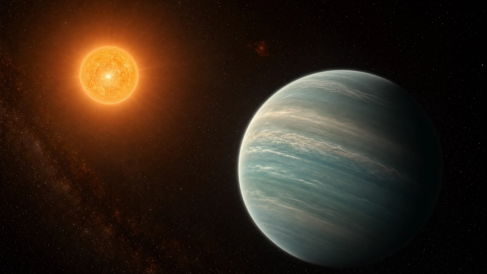Artist's interpretation of HAT-P-26 b near its host star
