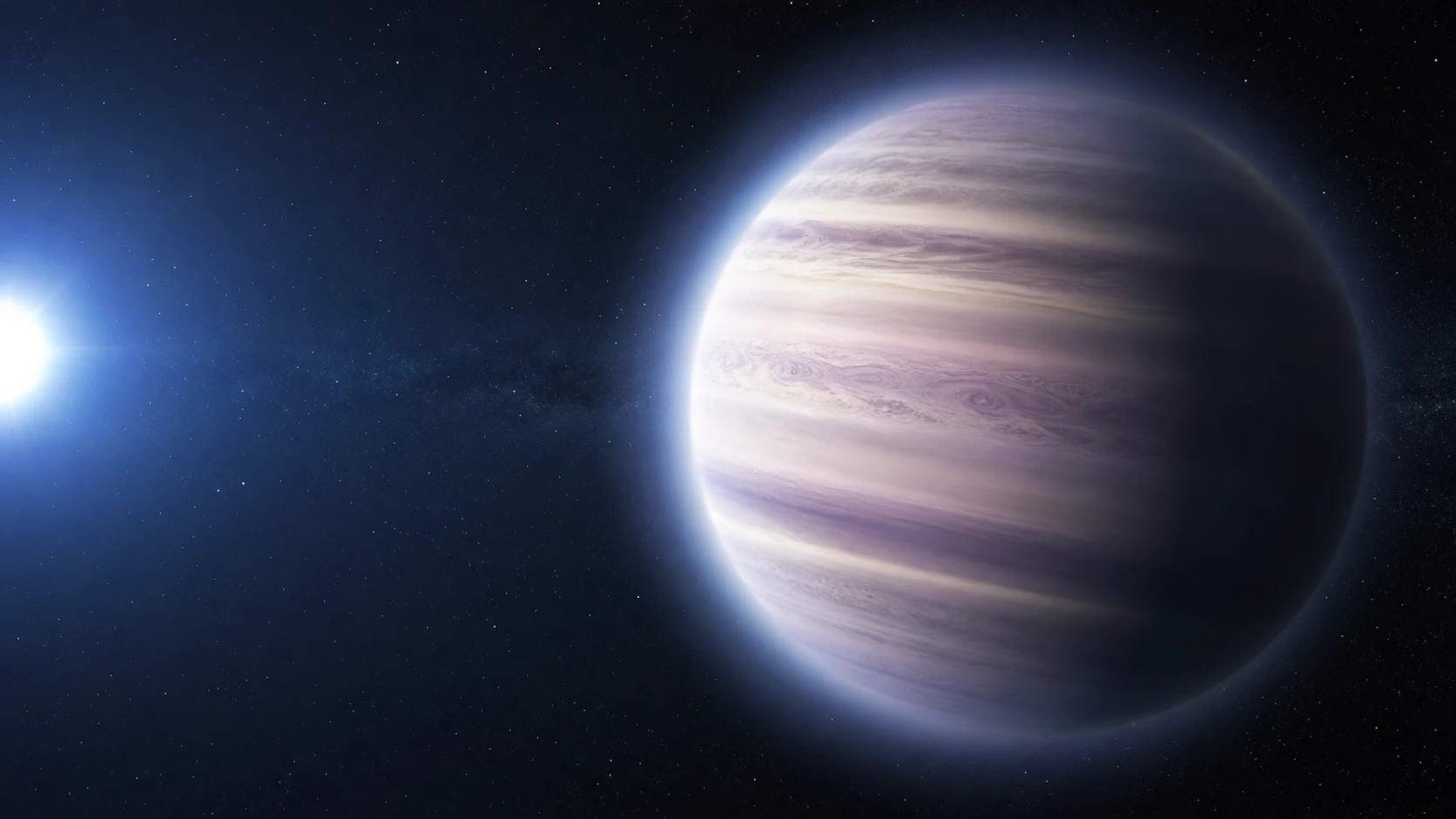 Artist's interpretation of HAT-P-32 b near its host star