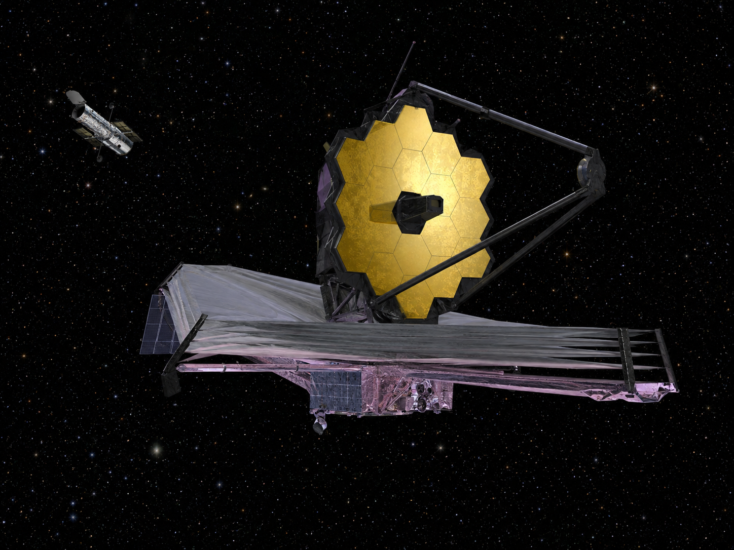 AI-generated illustration of the James Webb Space Telescope