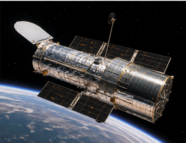 AI-generated illustration of the James Webb Space Telescope
