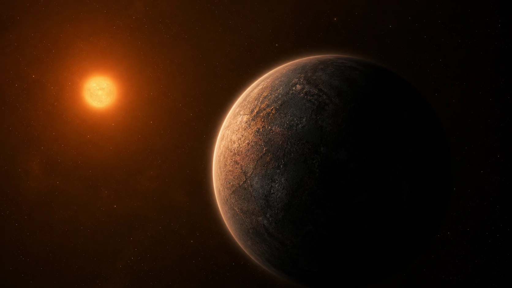 Artist's interpretation of HD 97658 b near its host star