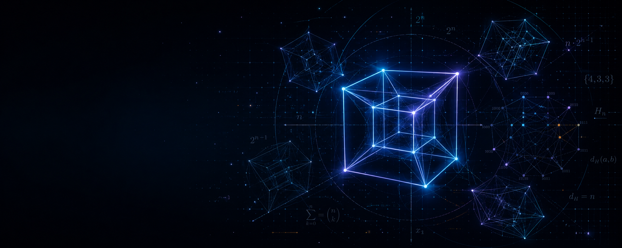 Hyperdimensional Atlas — projected hypercube geometry