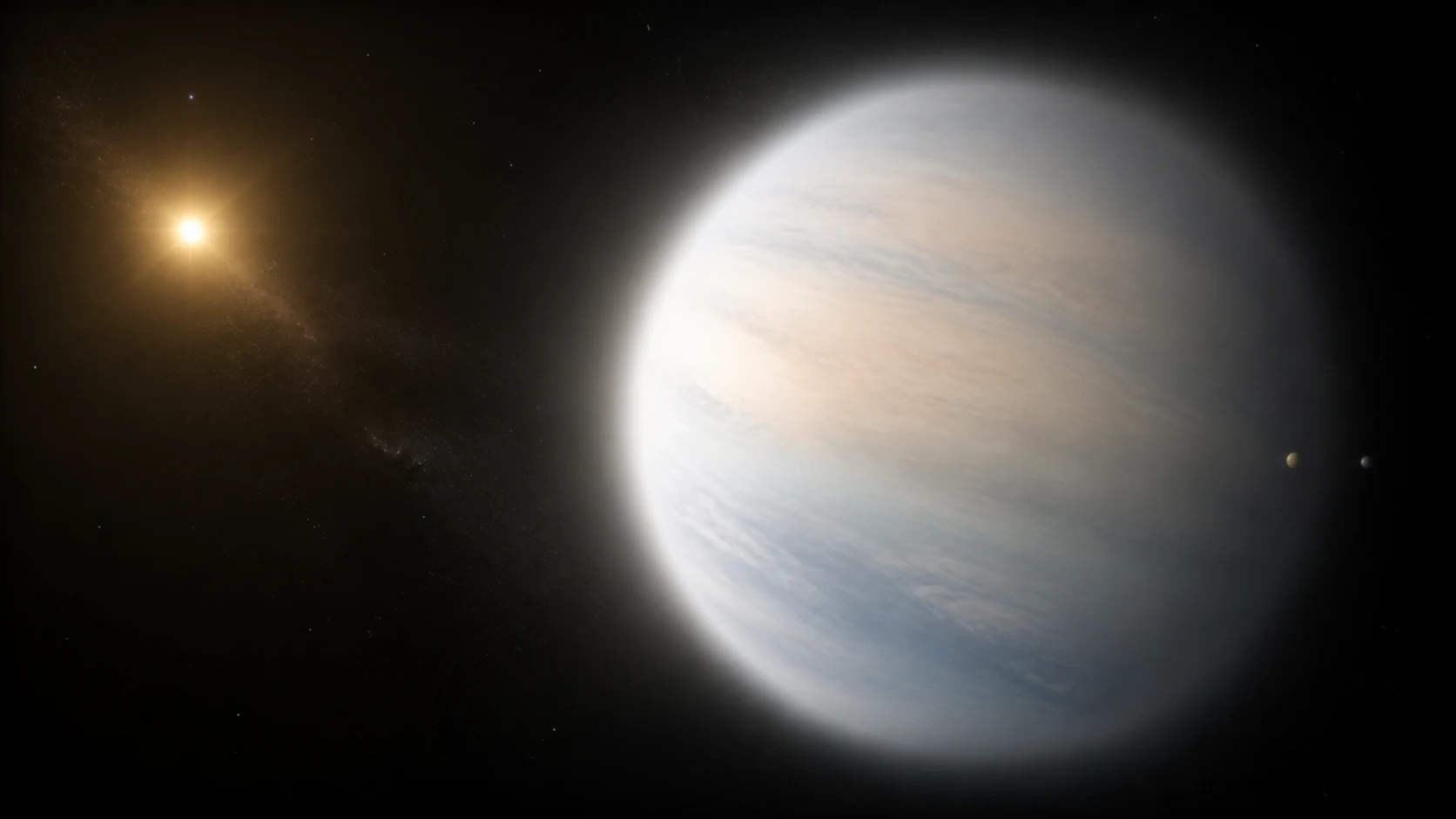 Artist's interpretation of Kepler-51 b near its host star