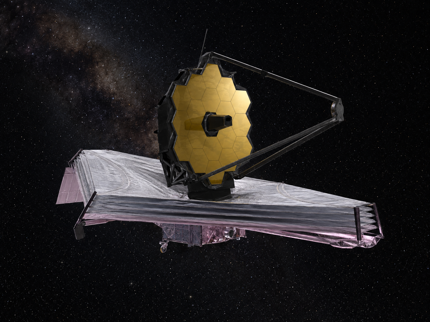 AI-generated illustration of the James Webb Space Telescope