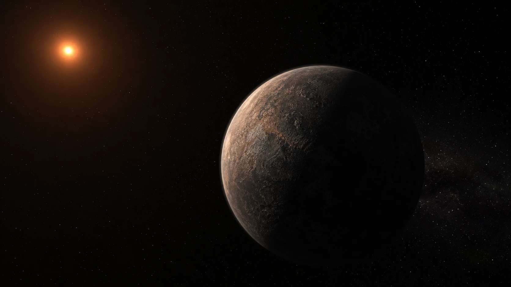 Artist's interpretation of TOI-836 b near its host star