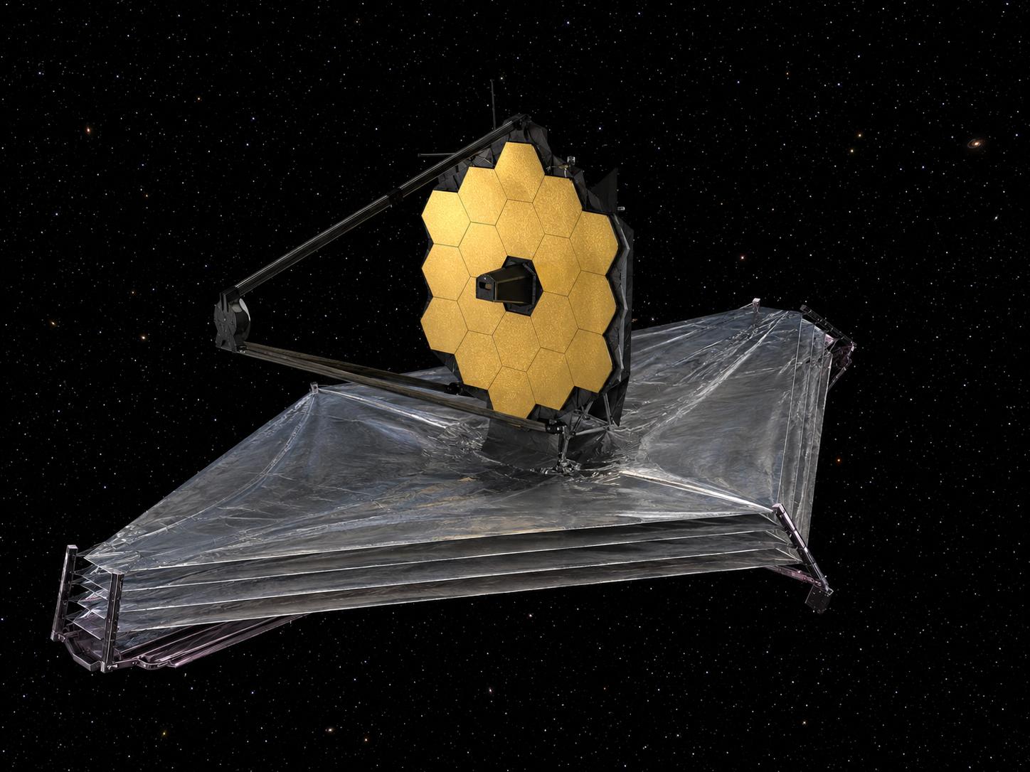 AI-generated illustration of the James Webb Space Telescope