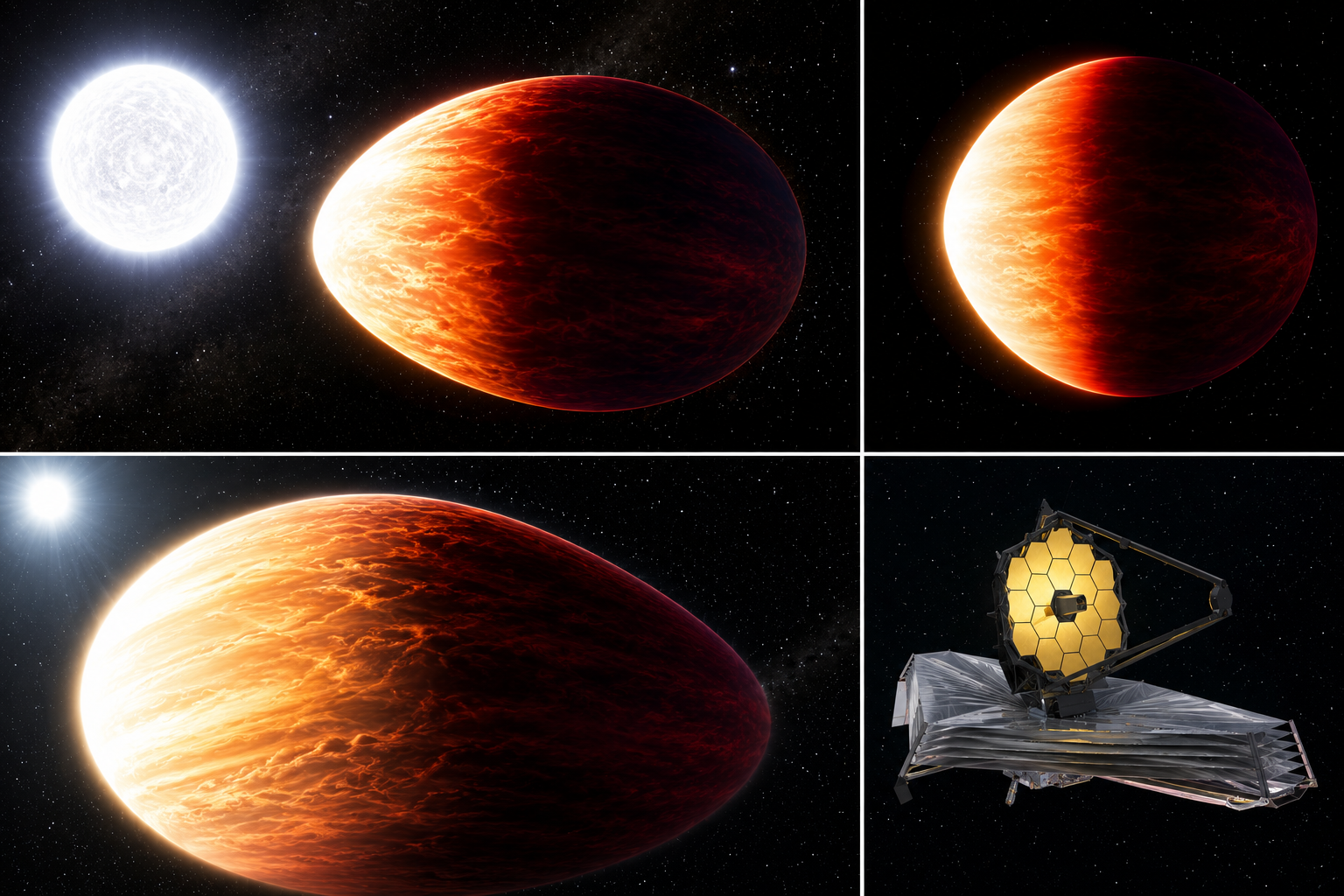 Artist's concept of the ultra-hot Jupiter WASP-121 b and its glowing dayside