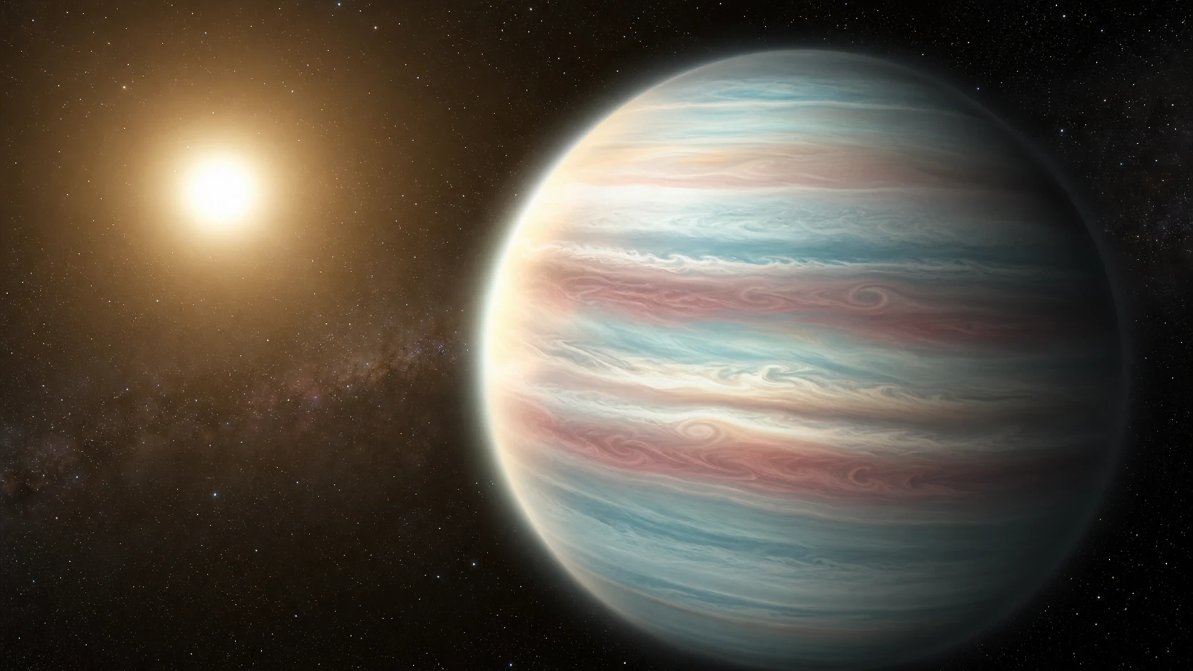 Artist's interpretation of WASP-127 b near its host star