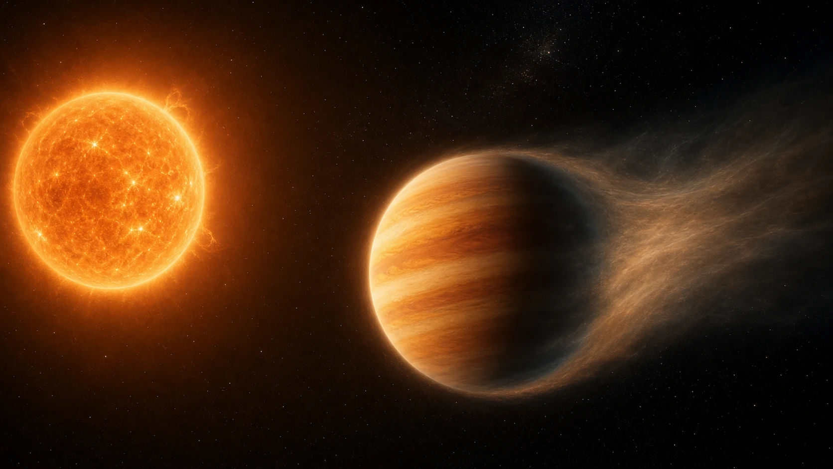 Artist's interpretation of WASP-69 b near its host star