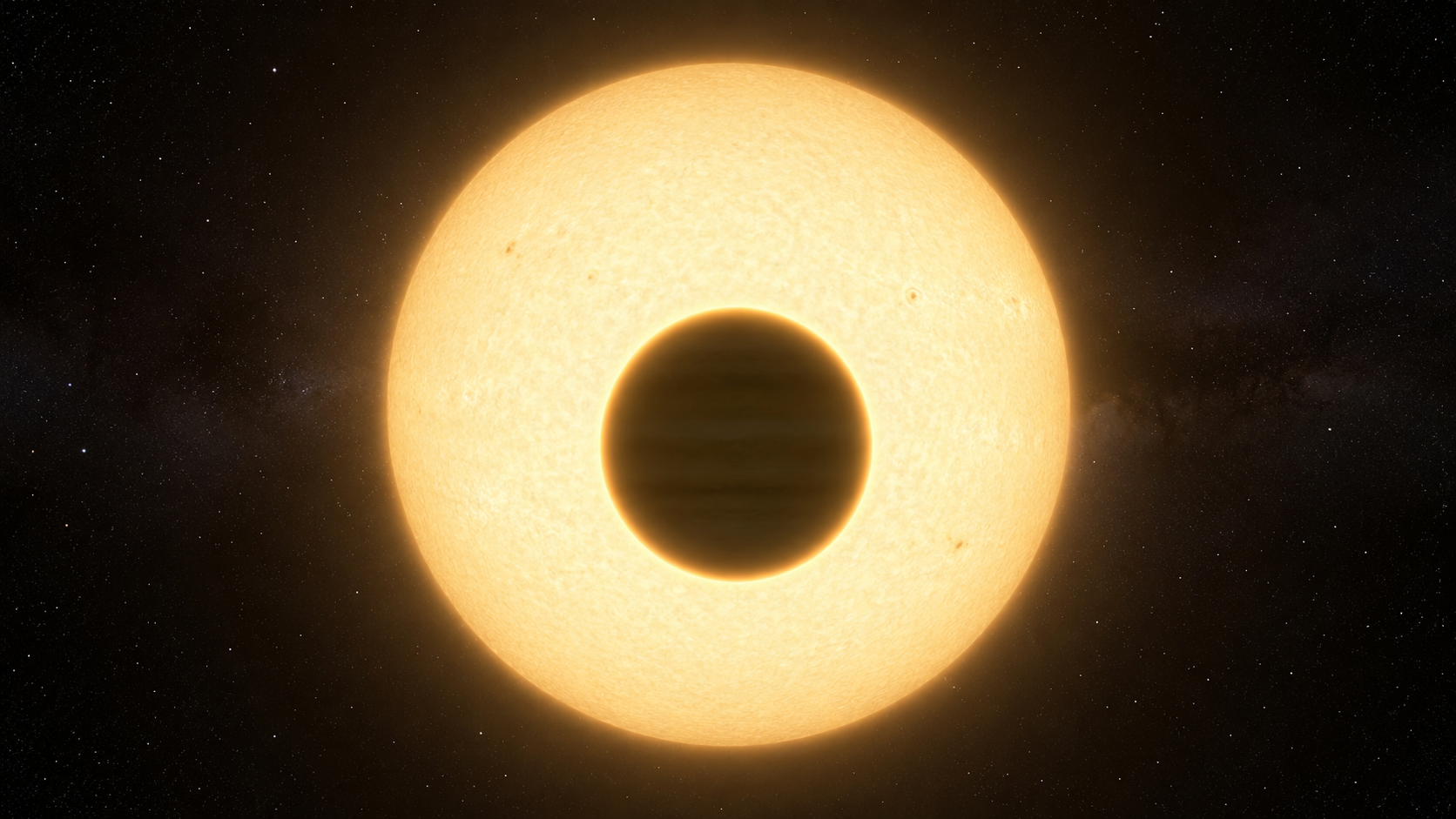 Artist's concept of the hot Saturn WASP-96 b