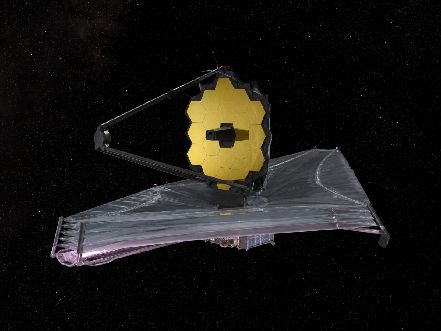 AI-generated illustration of the James Webb Space Telescope